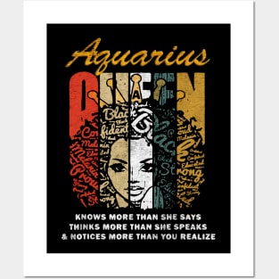 Aquarius black queen Posters and Art